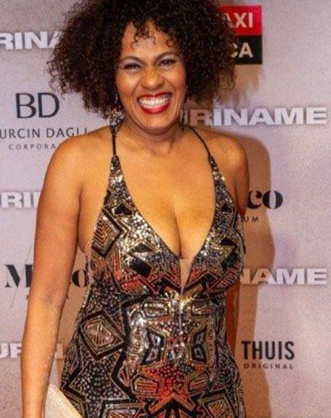 Manoushka Zeegelaar Breeveld op de prèmiere van de film Suriname