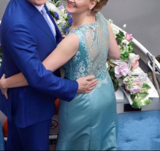 Zeegroene bruidsjurk!