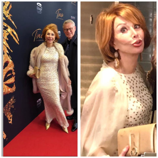 Marijke Helwegen op de rode loper van de première Musical Tine Turner