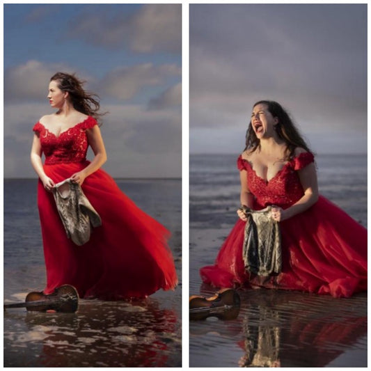 Jeannette van Schaik in operaspectakel Peter Grimes op het Wad